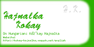 hajnalka kokay business card